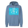 Unisex Garment-Dyed Lightweight Fleece Hooded Sweatshirt Thumbnail