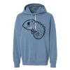 Unisex Garment-Dyed Lightweight Fleece Hooded Sweatshirt Thumbnail